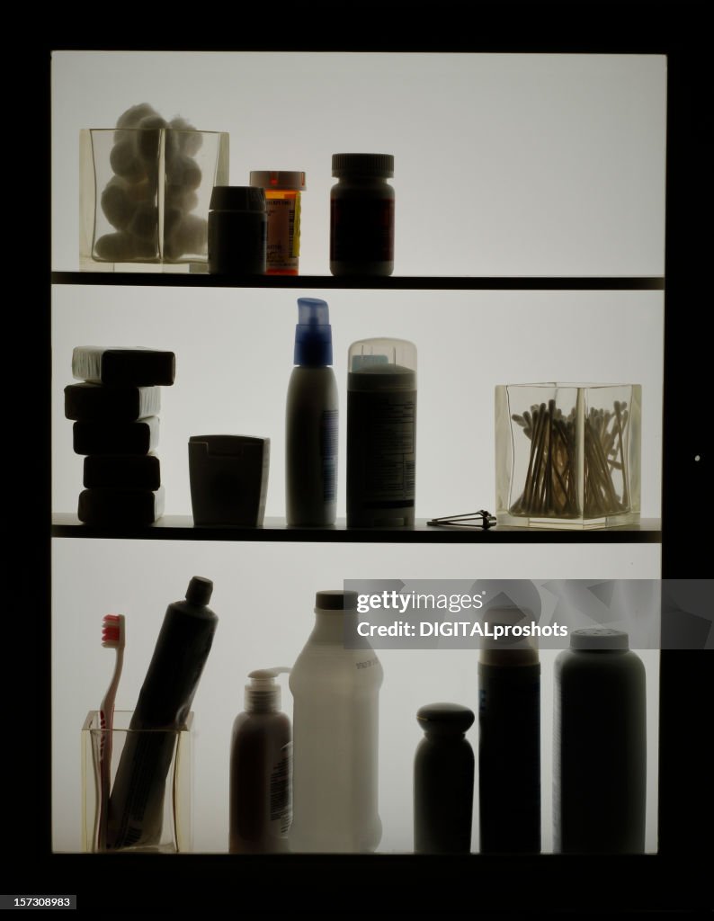 Toiletries in Silhouette