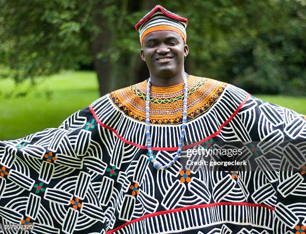 traditional african dress - african textiles stockfoto's en -beelden