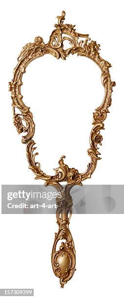 miroir ancien cadre - style baroque photos et images de collection