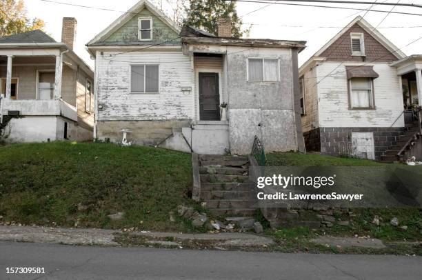 run-down housing, fairmont, west virginia - rural housing stock pictures, royalty-free photos & images