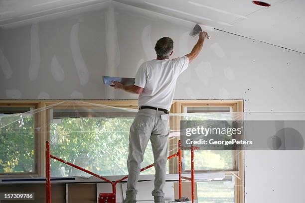 a lama para sheetrock - gesso para construção imagens e fotografias de stock