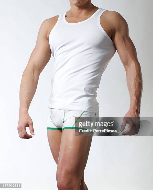 masculine beauty series - men underware model stock pictures, royalty-free photos & images