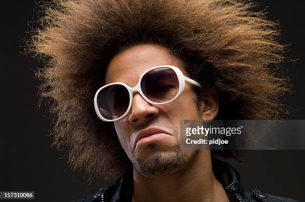 disappointed funky man - painful lips stock pictures, royalty-free photos & images