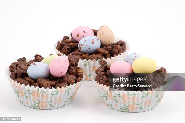 easter chocolate nest cakes - easter cake 個照片及圖片檔
