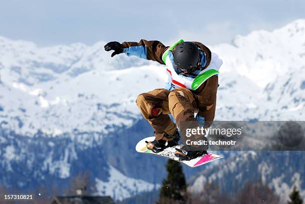 neve scheda concorrenza - big air snowboarding foto e immagini stock