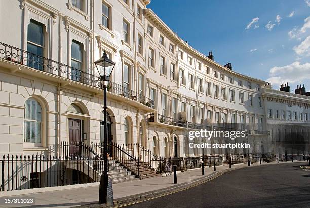 brighton regency crescent. - brighton england stock pictures, royalty-free photos & images