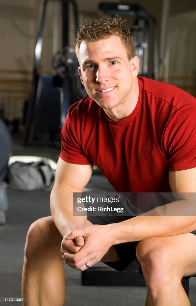 Athlete in a Health Club Gym