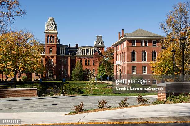 west virginia university main campus entrance - wv stock pictures, royalty-free photos & images