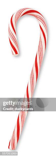 candy cane (with clipping path) - candy cane stock pictures, royalty-free photos & images