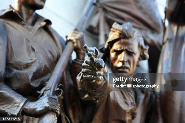 american civil war soldier statue gettysburg battlefield - gettysburg stock pictures, royalty-free photos & images