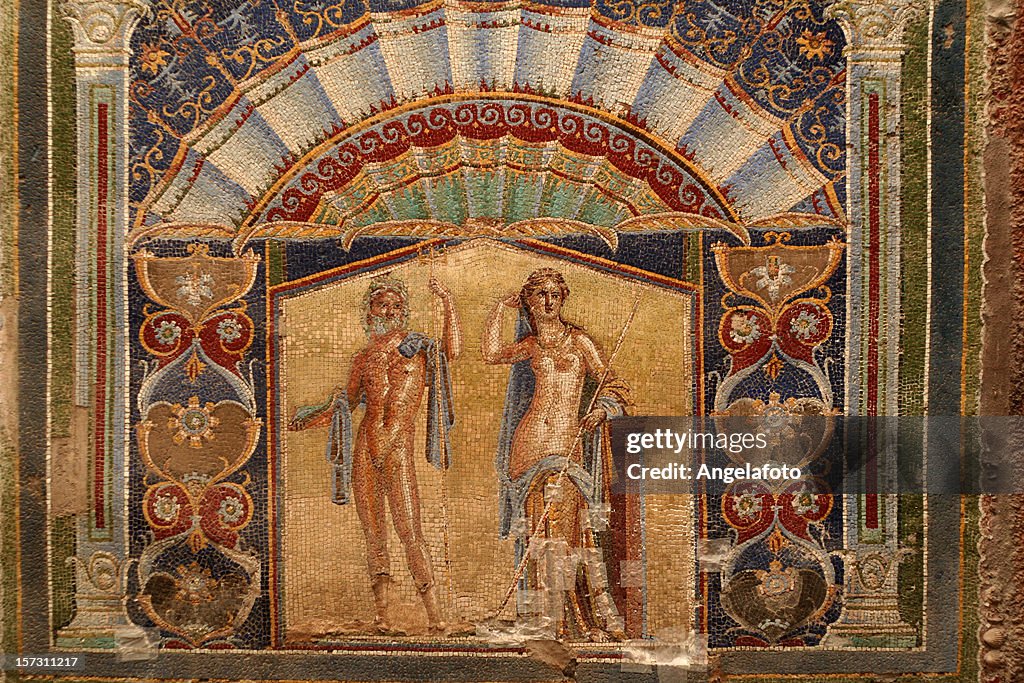 Mosaik des Neptune und Amphitrite von Herculaneum
