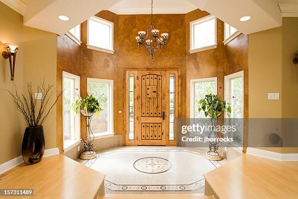 luxury home entryway - house entrance interior stock pictures, royalty-free photos & images