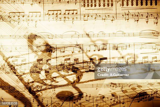 background image of music notes - sheet music stock pictures, royalty-free photos & images