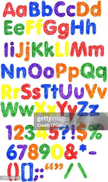 xxl alphabet pencil - crayon stock pictures, royalty-free photos & images