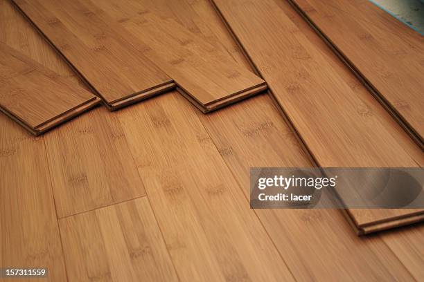 hardwood planks - bamboo flooring stock pictures, royalty-free photos & images