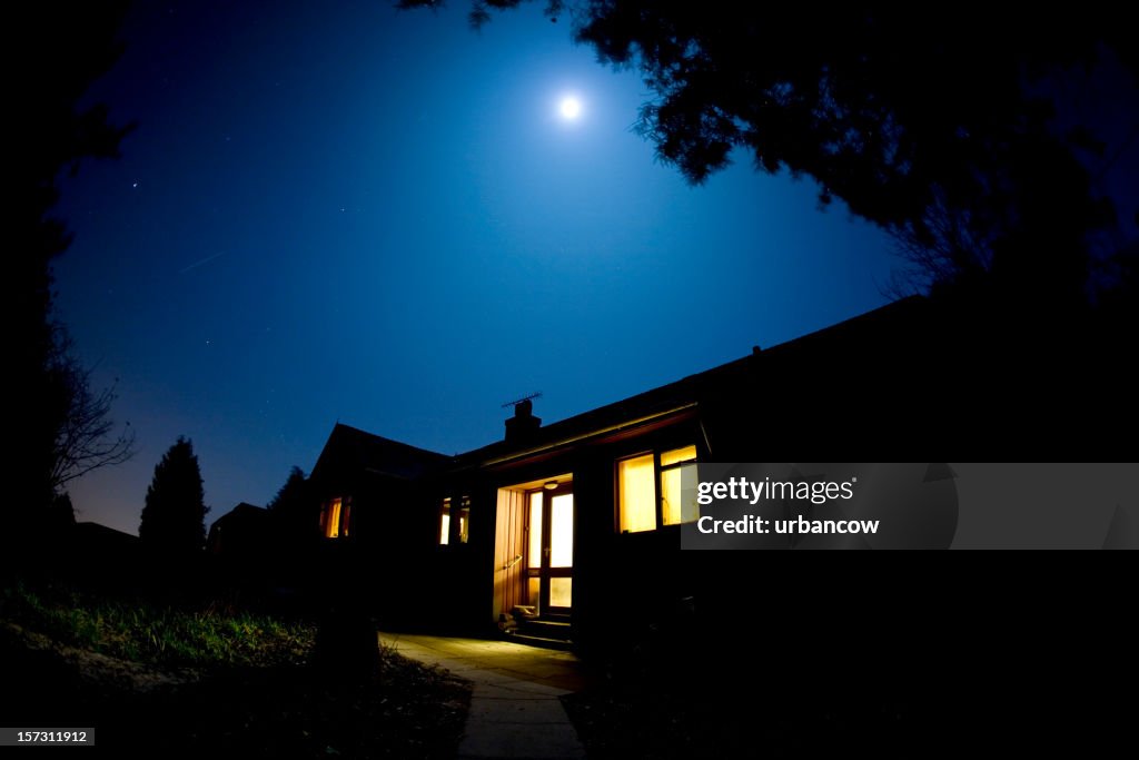 Moonlit house