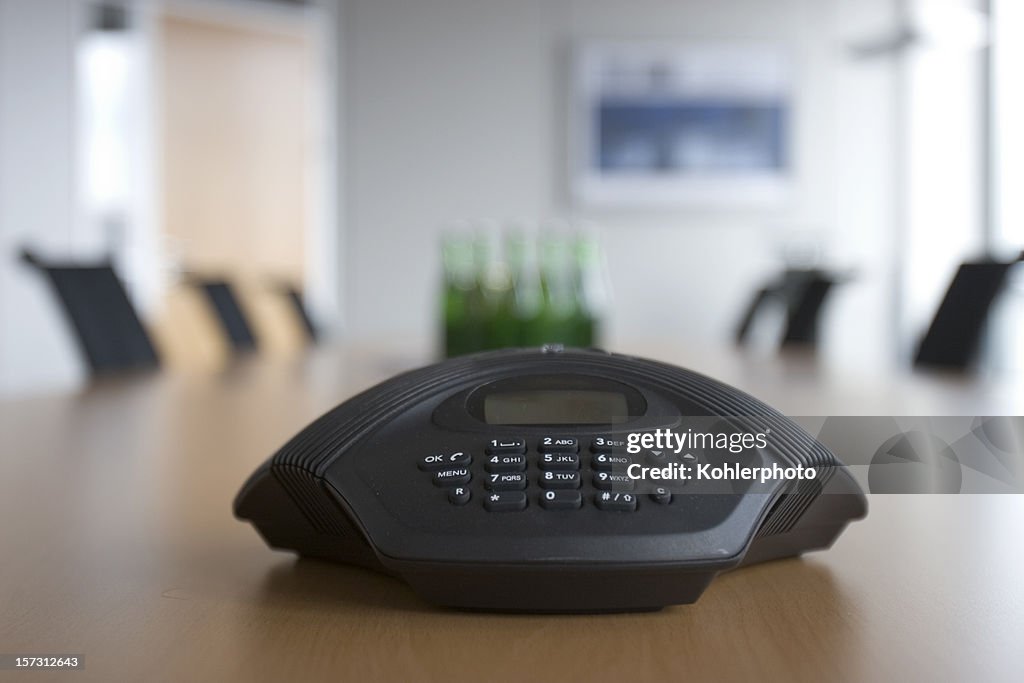 Conference phone in meeting room