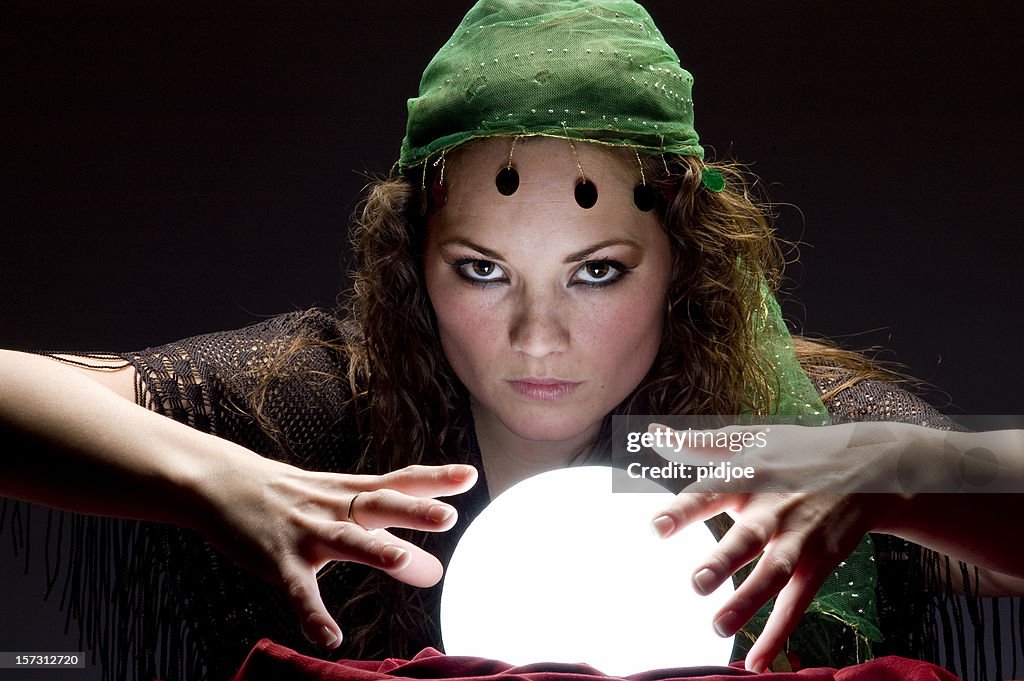 Mysterious looking fortune teller