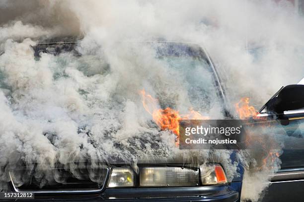 car fire - arson stock pictures, royalty-free photos & images