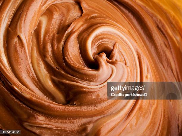 cioccolato - chocolate swirls foto e immagini stock