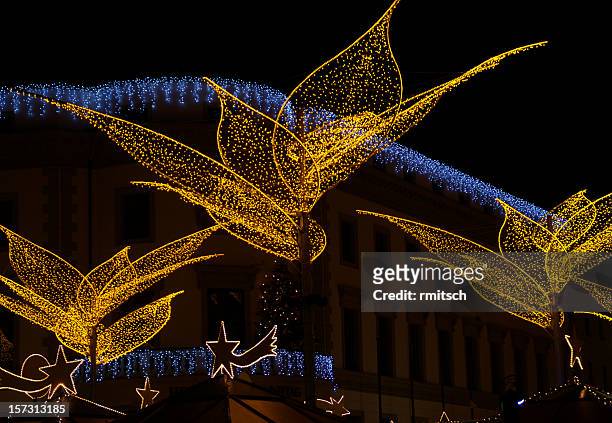 christmas lights - wiesbaden stock pictures, royalty-free photos & images