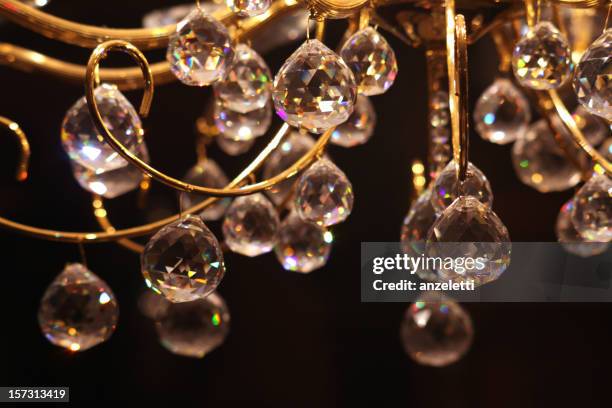 crystal chandelier - chandelier stock pictures, royalty-free photos & images