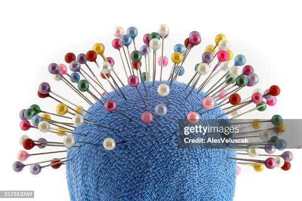 pins - pin cushion stock pictures, royalty-free photos & images