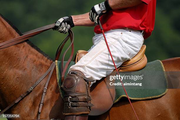 jogador de pólo a cavalo - sport equestre imagens e fotografias de stock