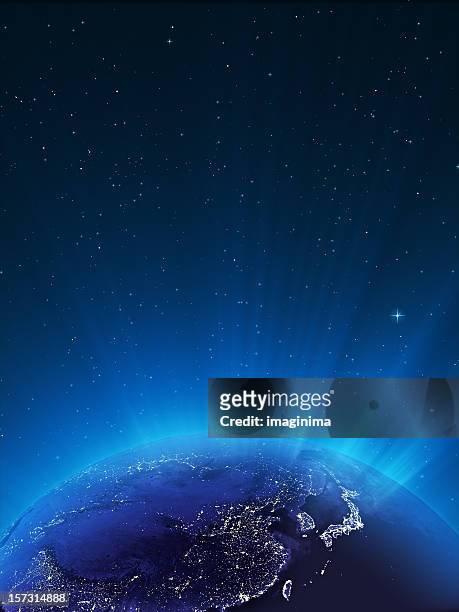 glowing globe ar night series - east asia - china east asia stock pictures, royalty-free photos & images