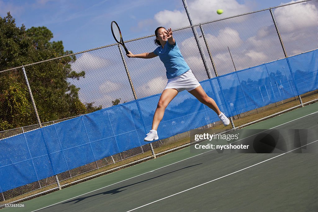 Big open stance forehand
