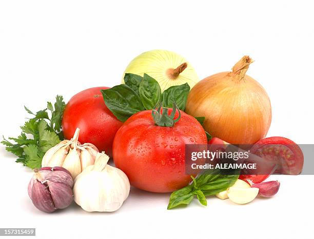 collection of fresh vegetables - ui stockfoto's en -beelden