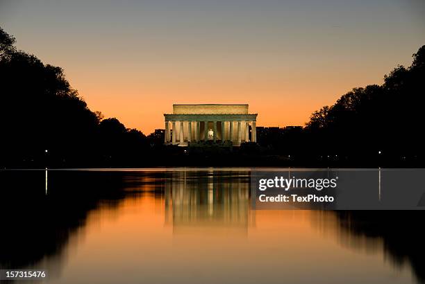 lincoln memorial sunset - washington dc monuments stock pictures, royalty-free photos & images