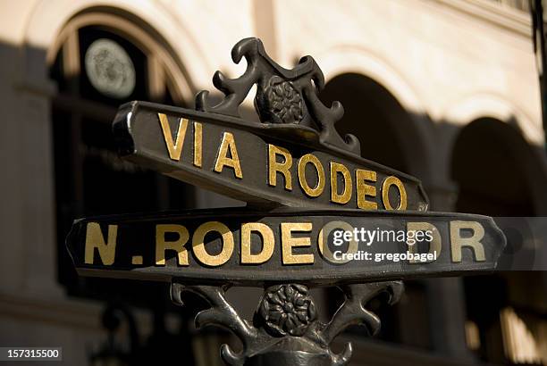 via rodeo - beverly hills sign stock pictures, royalty-free photos & images