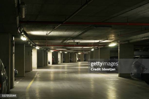 underground parking place - fire sprinkler stock pictures, royalty-free photos & images