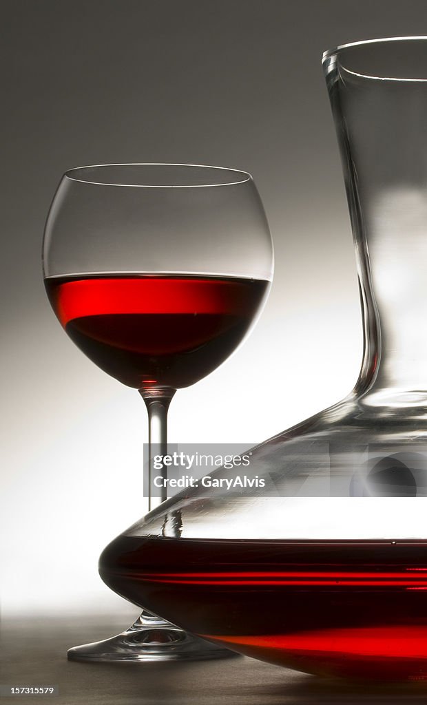 Garrafa de água de vinho tinto, Copo de Vinho