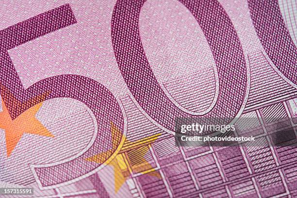 five hundred euro note macro - five hundred euro banknote stock pictures, royalty-free photos & images