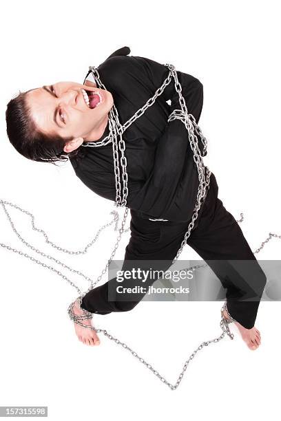 breaking free - straight jacket stock pictures, royalty-free photos & images