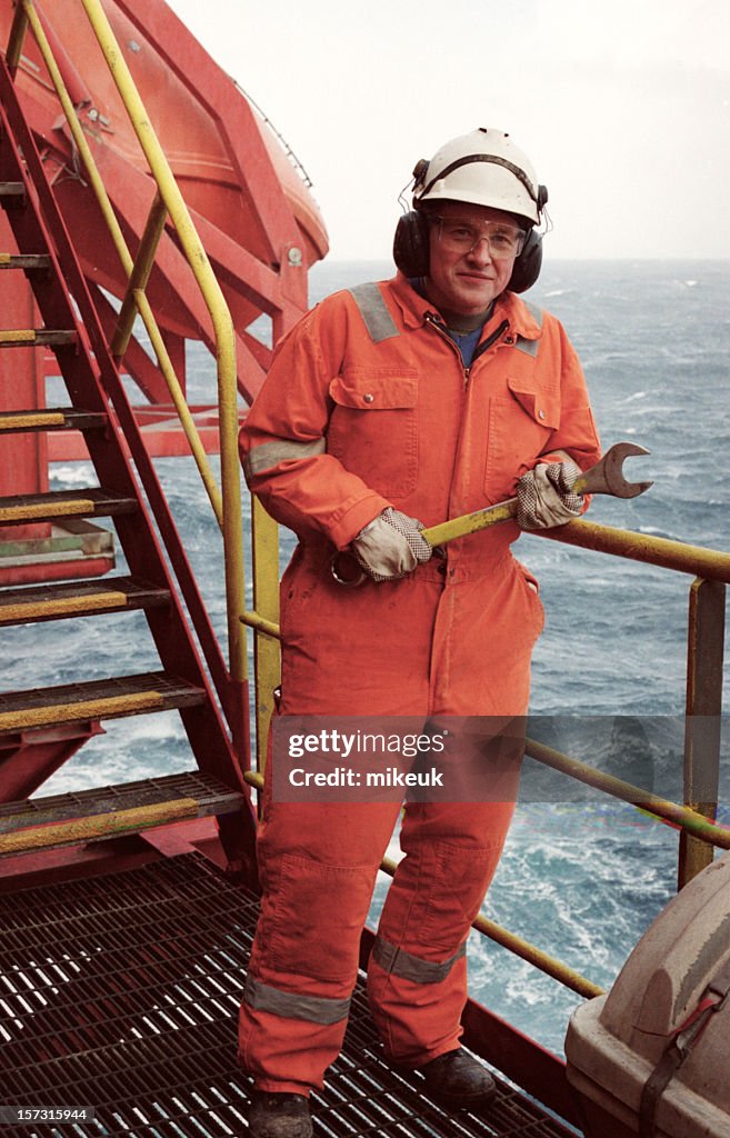 Oil Rig Man Rider Man In Work Gear Working On An Oil Rig High-Res Stock Photo - Getty Images