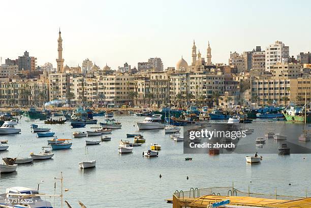 shore of alexandria. egypt - eygpt stockfoto's en -beelden