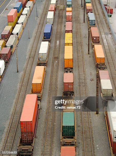 freight train cargo - rail freight stock pictures, royalty-free photos & images