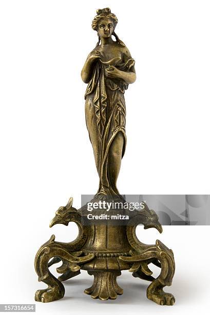 antiques: aphrodite statuette - aphrodite-griekse-godin stockfoto's en -beelden