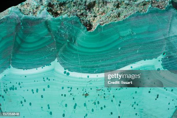 rocks and minerals - malachite - malachite color stock pictures, royalty-free photos & images