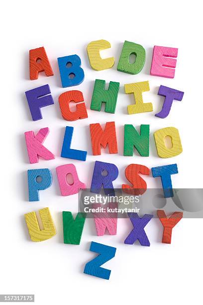 alphabet - colourful letters stock pictures, royalty-free photos & images