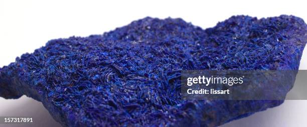 rocks and minerals - azurite - metal ore stock pictures, royalty-free photos & images