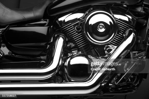 v-twin power - chrome stockfoto's en -beelden