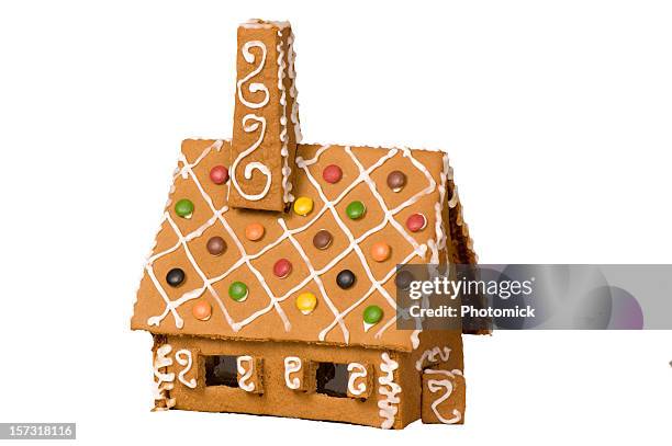 gingerbread house - gingerbread house stock pictures, royalty-free photos & images