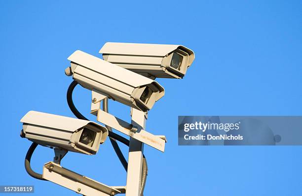 security cameras - surveillance screen stock pictures, royalty-free photos & images