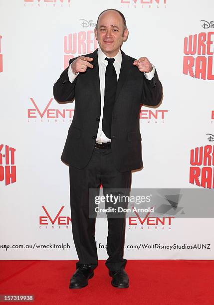 Todd Barry poses at the "Wreck It Ralph" Australian premiere on December 2, 2012 in Sydney, Australia.