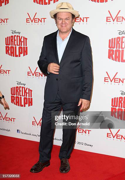 John C Reilly poses at the "Wreck It Ralph" Australian premiere on December 2, 2012 in Sydney, Australia.