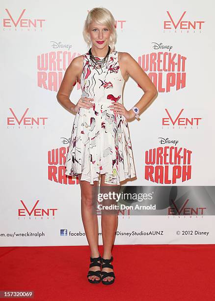 Maude Garrett poses at the "Wreck It Ralph" Australian premiere on December 2, 2012 in Sydney, Australia.